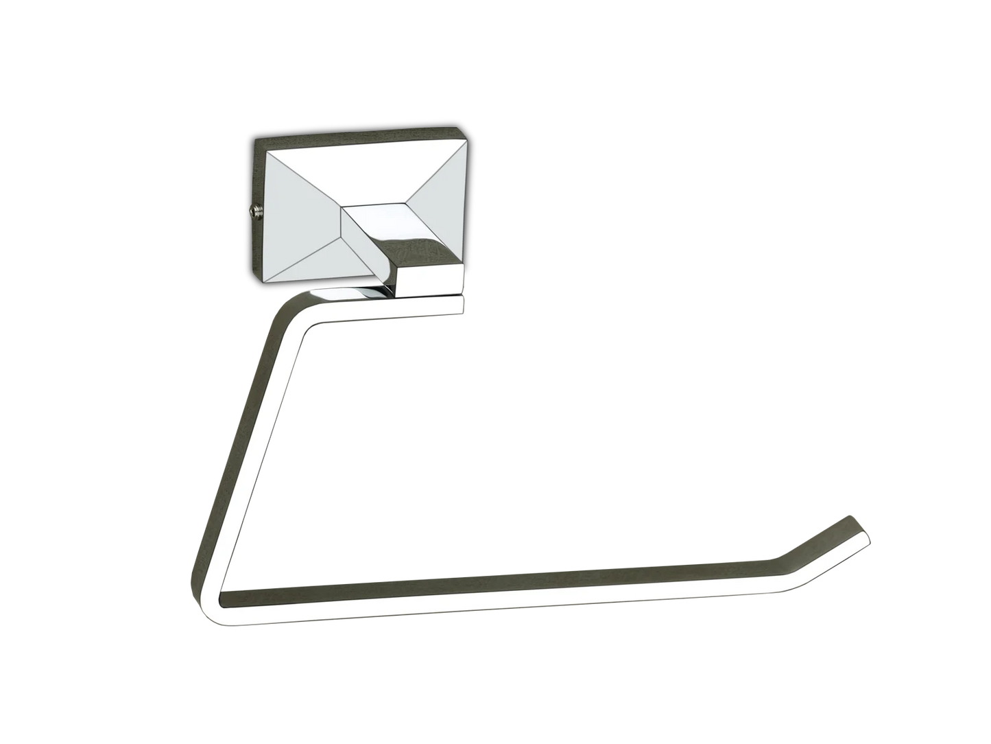 Modern Angular Towel Ring CHROME
