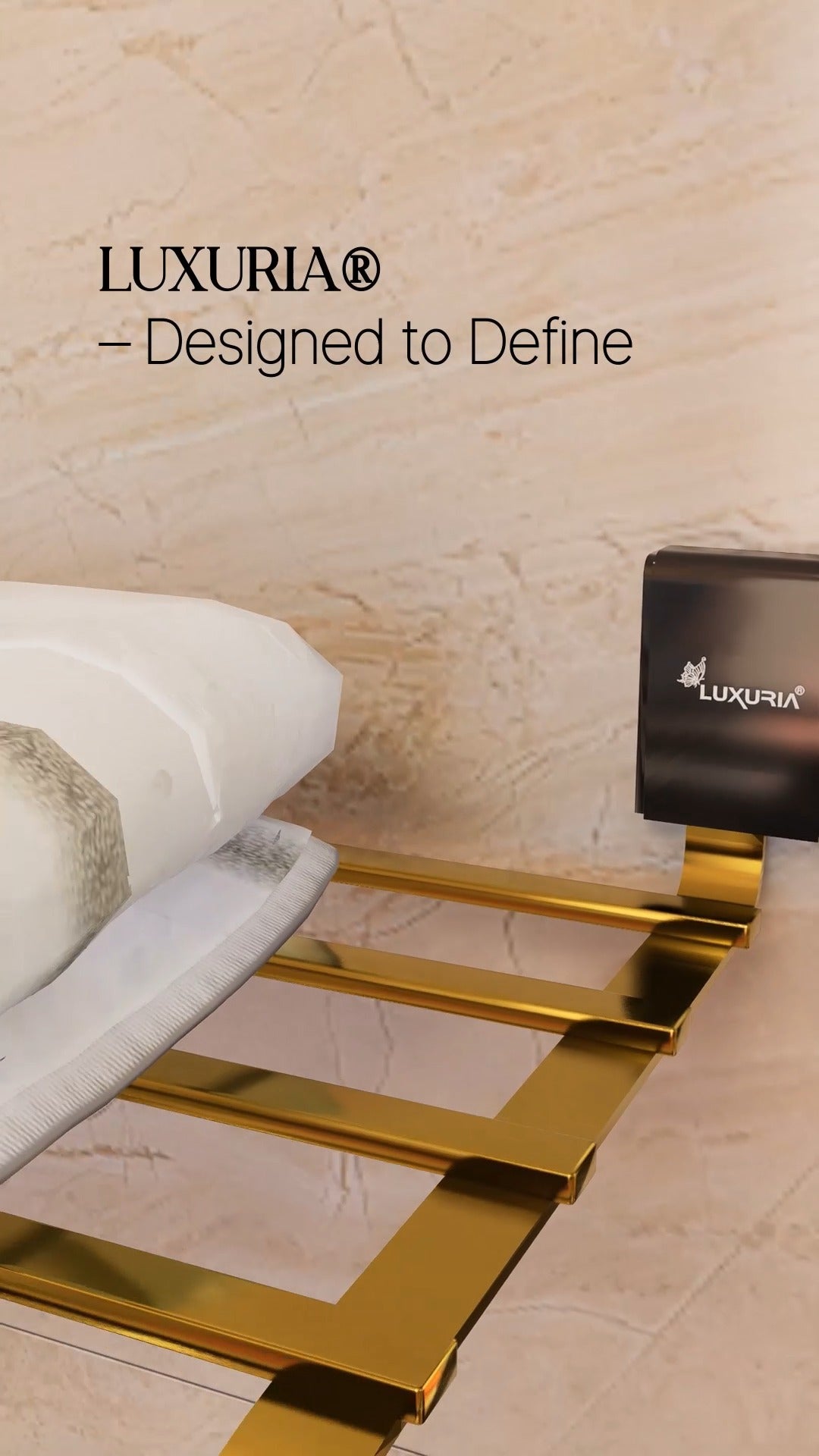 Luxuria® Premium Gold Finish Towel Rack