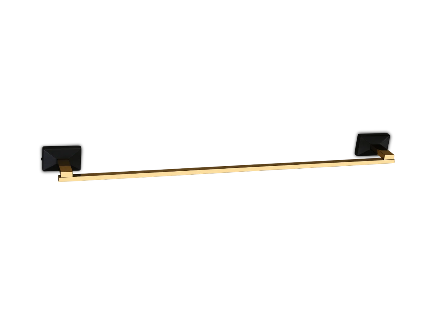 Luxury Black & Gold Wall-Mounted Towel Bar