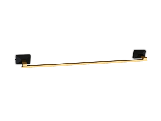 Luxury Black & Gold Wall-Mounted Towel Bar