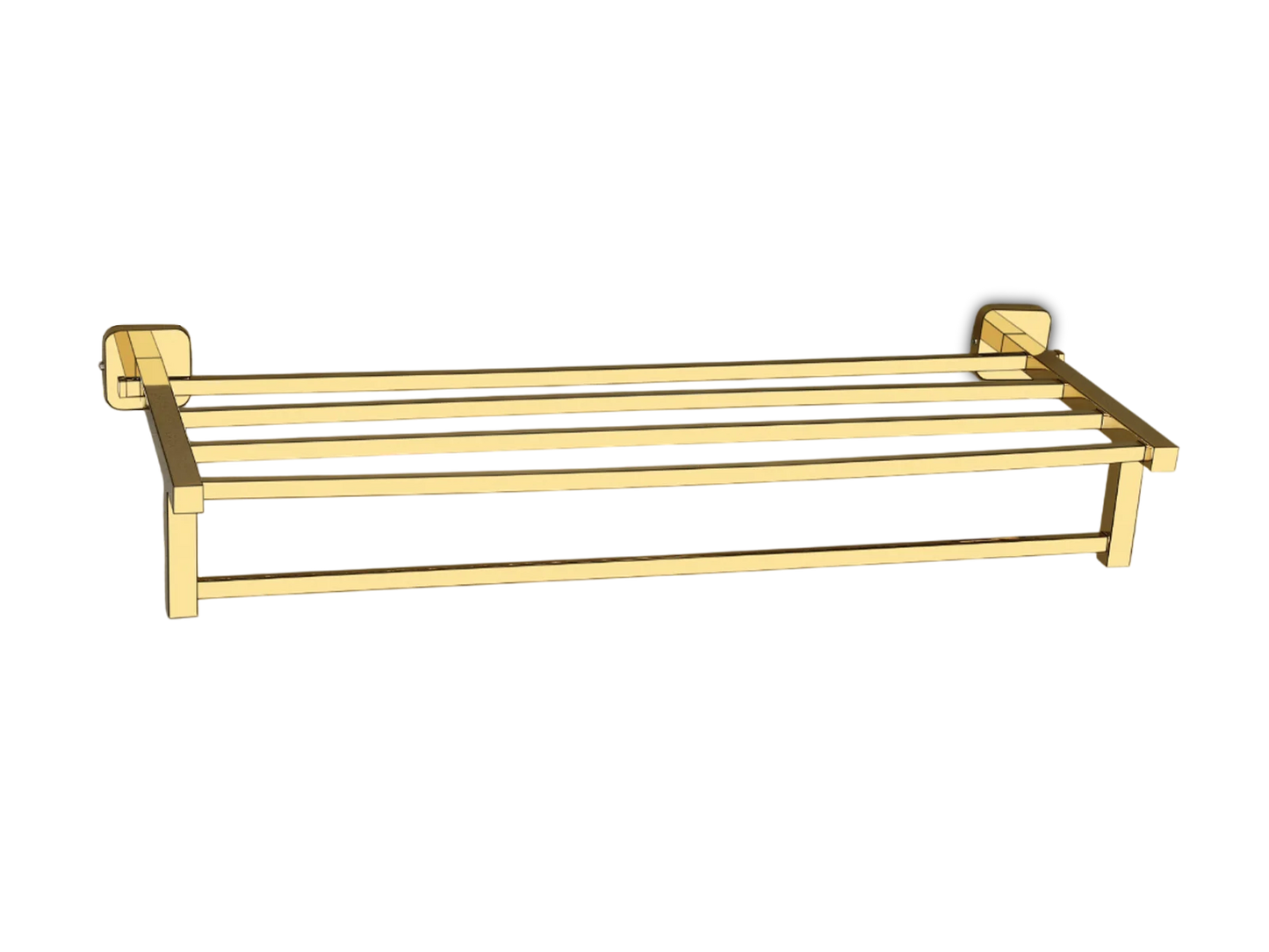Premium Wall-Mounted Towel Rack with Rod – Gold Finish