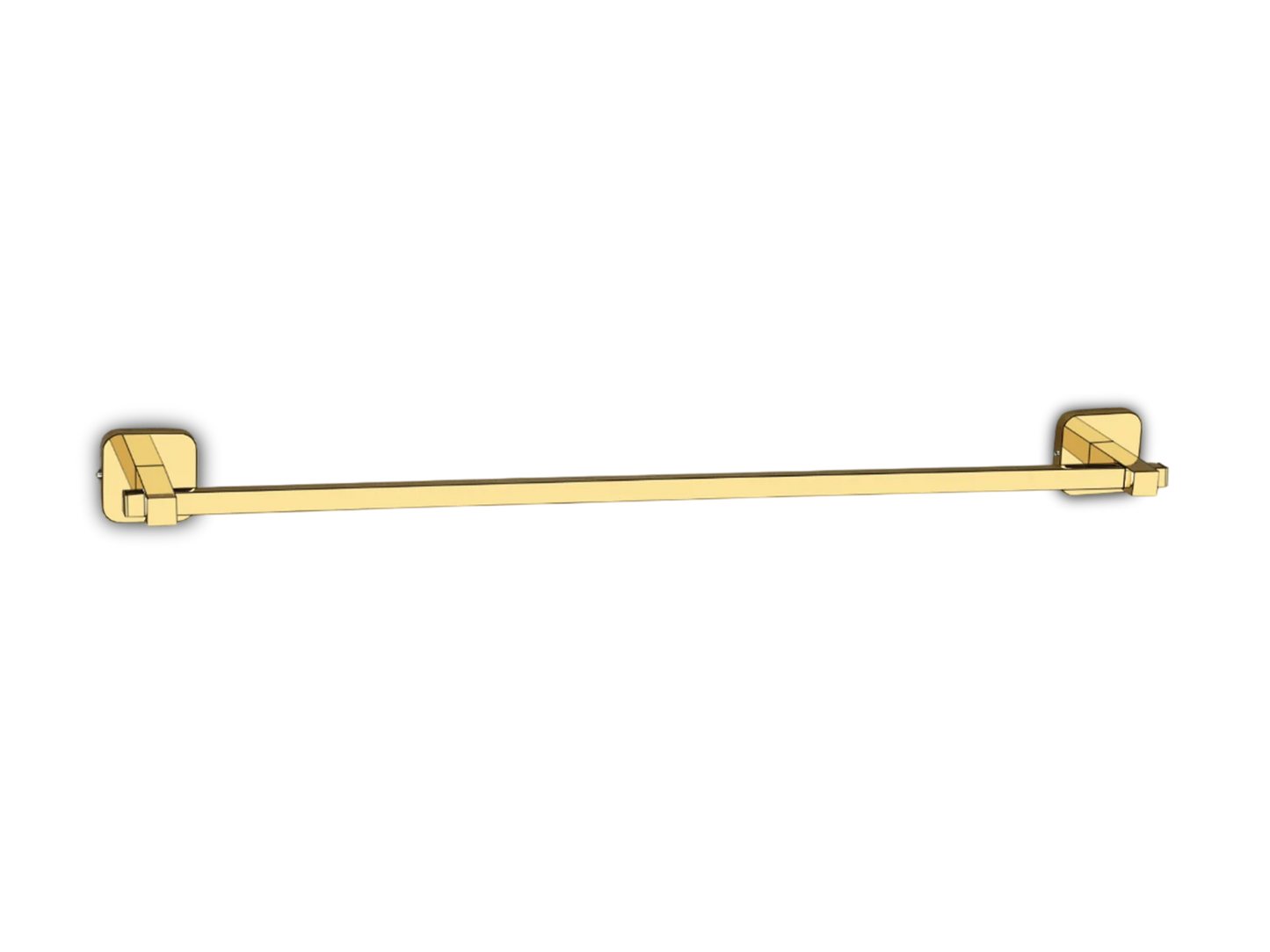 Wall-Mounted Towel Bar – 24 Inch Gold Finish