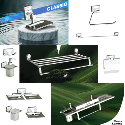 CHROME LUXURY BATHROOM ACCESSORIES