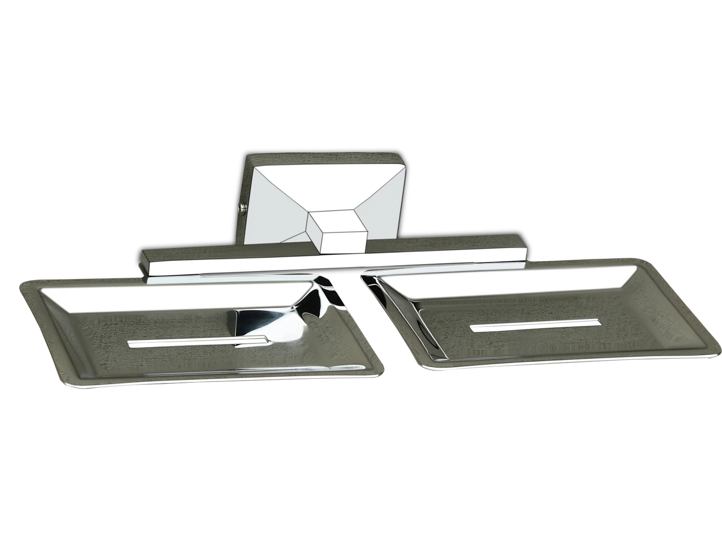 Double Wall-Mounted Soap Dish  CHROME