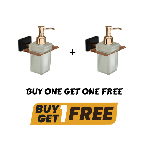 SOAP DISPENSER + FREE SOAP DISPENSER ROSE GOLD , CHROME. GOLD