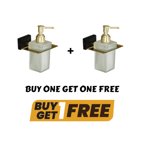 SOAP DISPENSER + FREE SOAP DISPENSER ROSE GOLD , CHROME. GOLD
