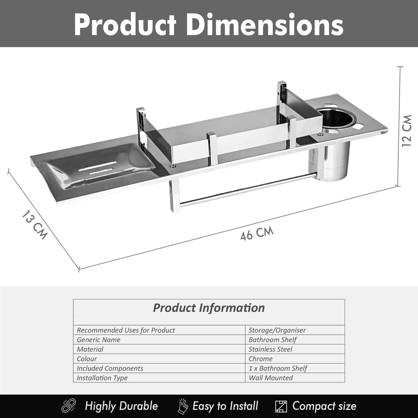 SOAP+ BRUSH TUMBLER SS 304
